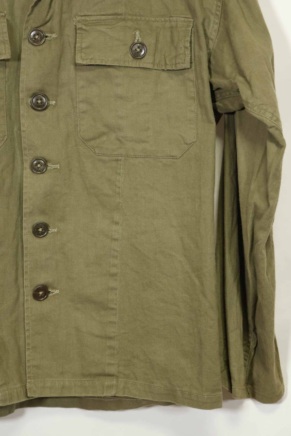 1960s, presumably made in Japan, local made OG-107 utility shirt, used.