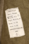 1950年代　サイズ No.7　イギリス軍　陸軍　バトルドレス　コットンデニムジャケット　短ジャケット　中古品