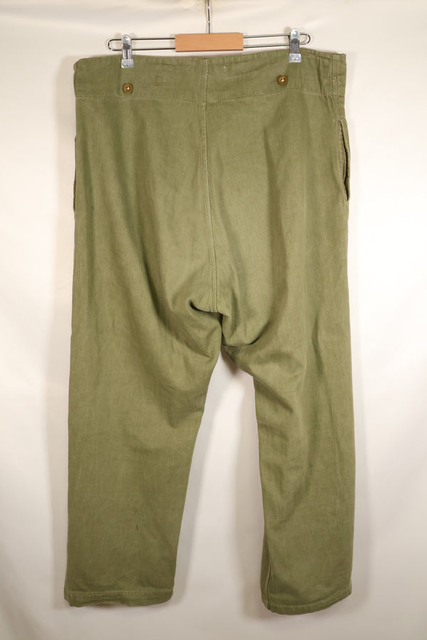 1950s, Size No. 6, British Army Battle Dress Denim Pants, Used