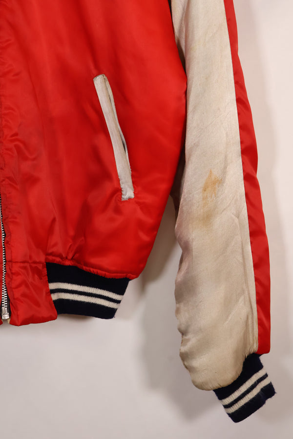 1970's Japan Jacket Used Japan Jacket, red and white, reproduction from that time, with repairs