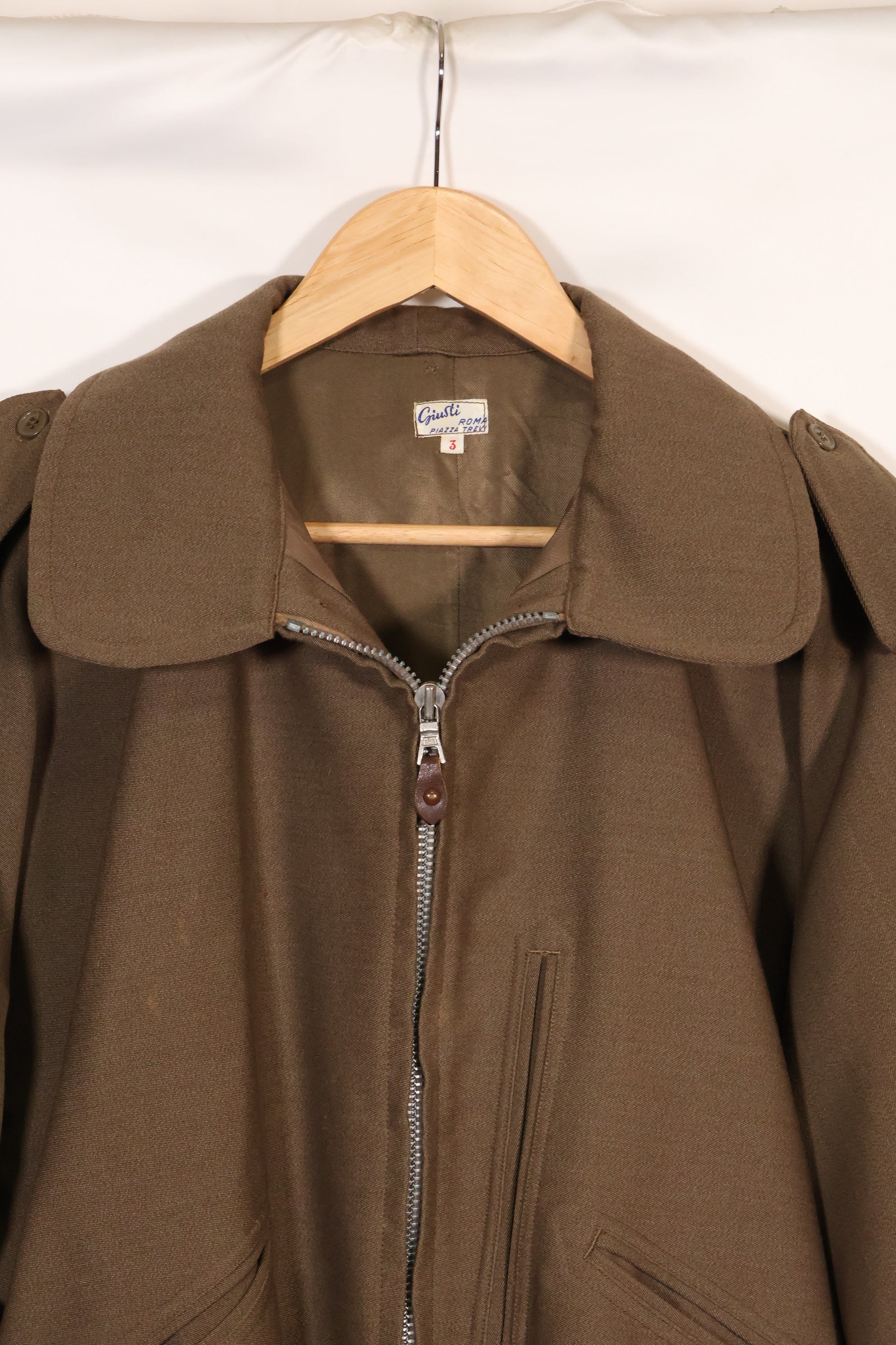 1940's-50's Italian privately procured Giusti flight jacket, blouson, used.