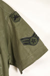 Circa 1967 L-S USAF Air Police 3rd Model Jungle Fatigue Jacket Short Sleeve Custom Used
