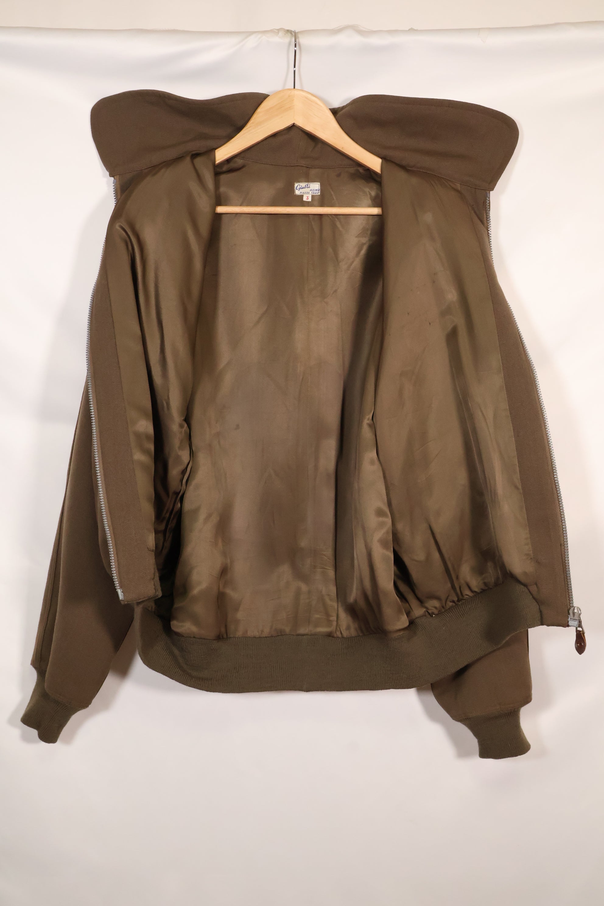 1940's-50's Italian privately procured Giusti flight jacket, blouson, used.