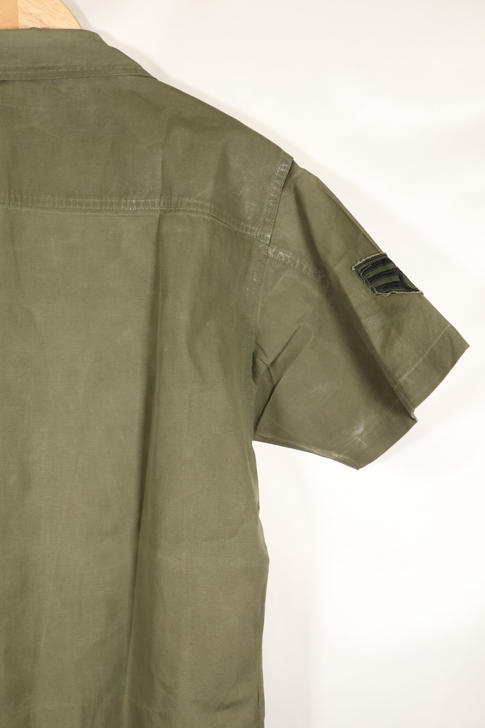 Circa 1967 L-S USAF Air Police 3rd Model Jungle Fatigue Jacket Short Sleeve Custom Used