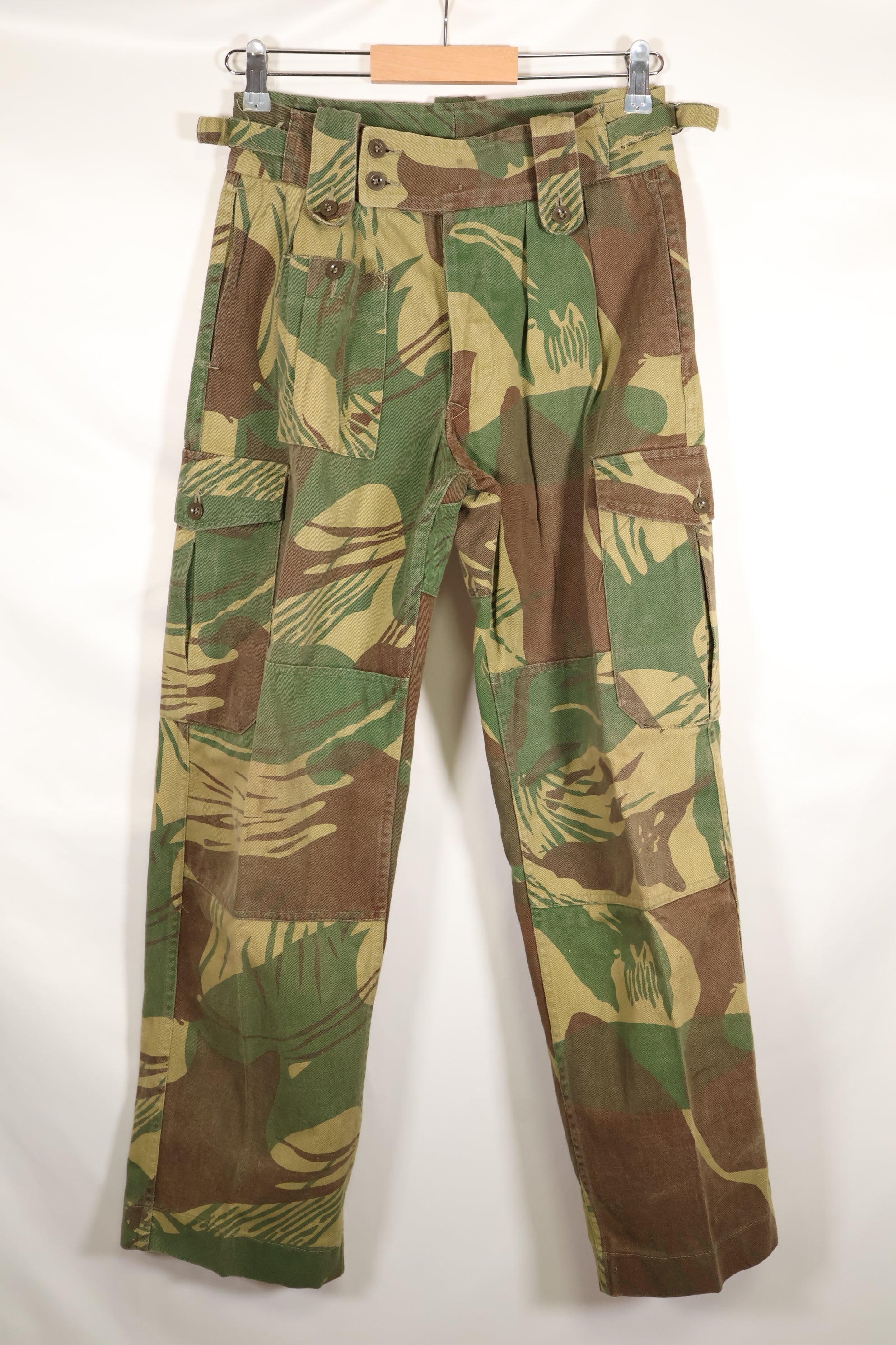 1970s Rhodesian Army Rhodesian camouflage shirt pants set, used.