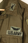 1971 Contract, M-L, U.S. Army, NOMEX Flame-Retardant Jacket for Pilots, with Patches, Used