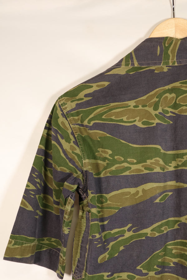 Authentic Fabric, Postwar Sewn, South Vietnamese Marine Corps (VNMC), 5th Pattern, Tiger Stripe Shirt, Used