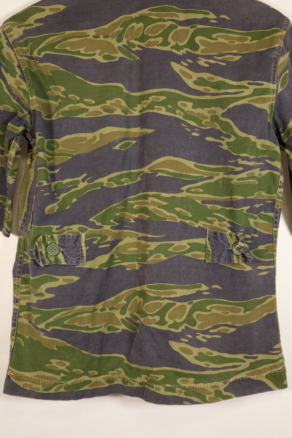 Authentic Fabric, Postwar Sewn, South Vietnamese Marine Corps (VNMC), 5th Pattern, Tiger Stripe Shirt, Used