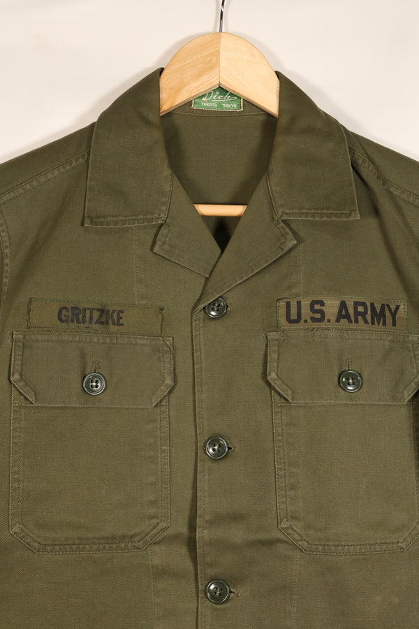 Estimated late 1960s; Made in Japan; Taylor brand; OG-107 Utility Shirt; Yokota Air Base; Used