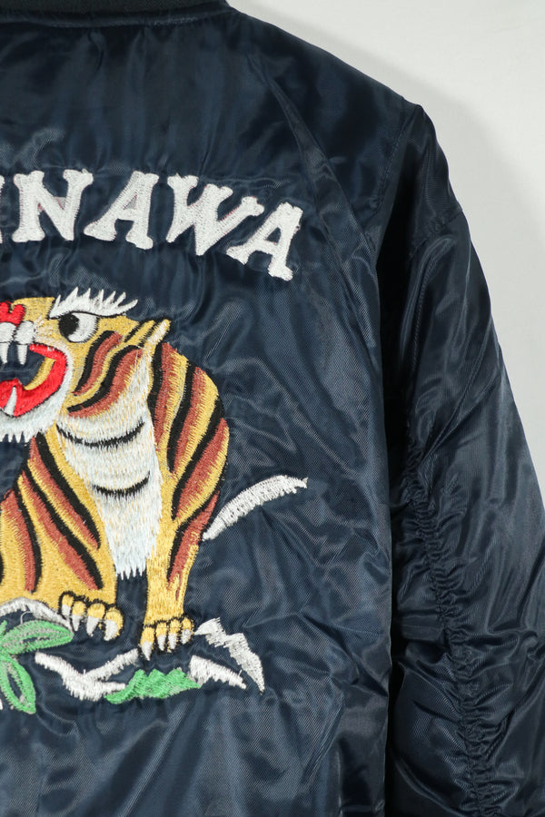 Recent Okinawa made Souvenir Jacket directly embroidered MA-1 A