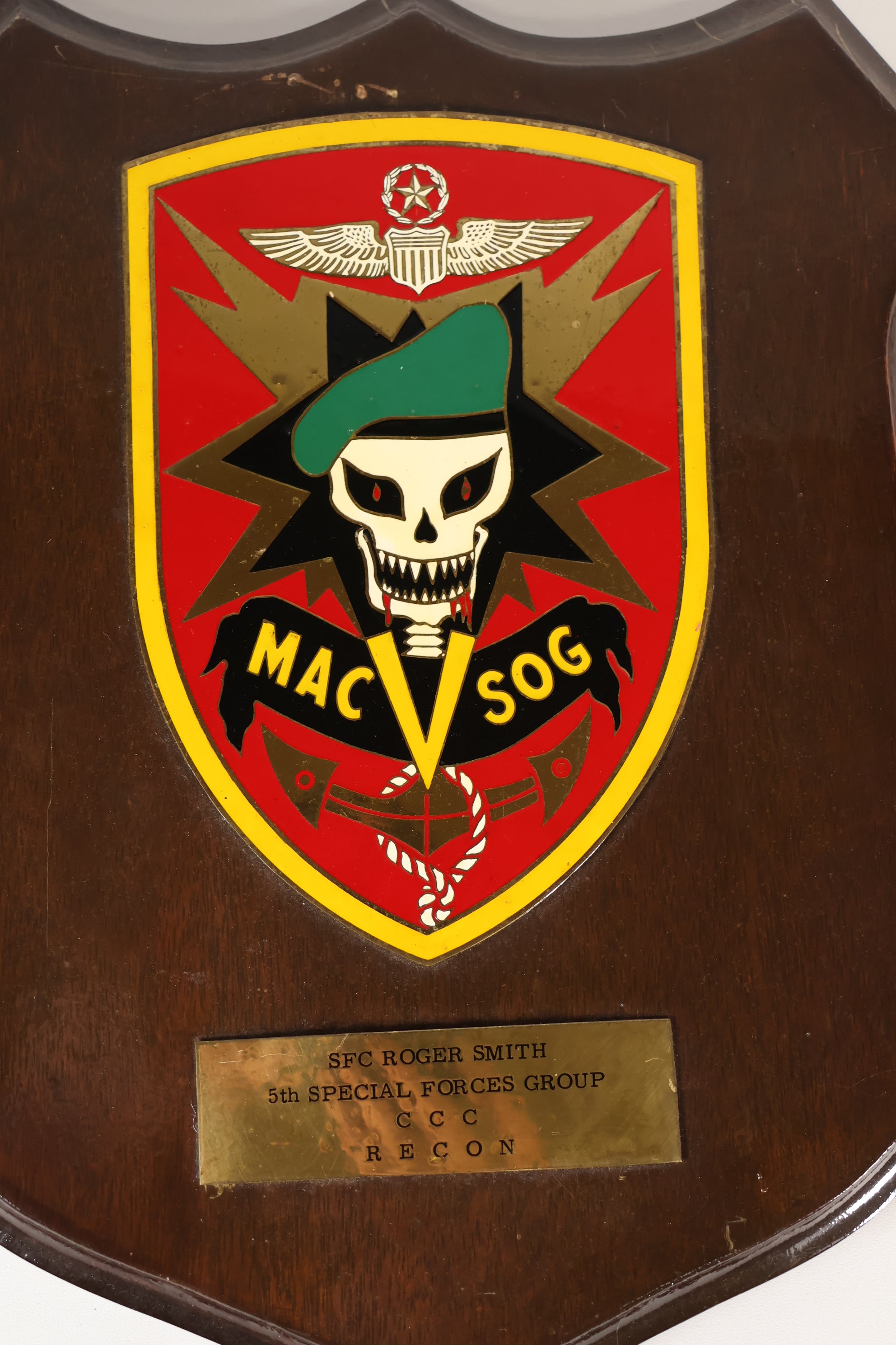 Real MACV SOG CCC (COMMAND CONTROL CENTRAL) Plaque 5th SFG RECON