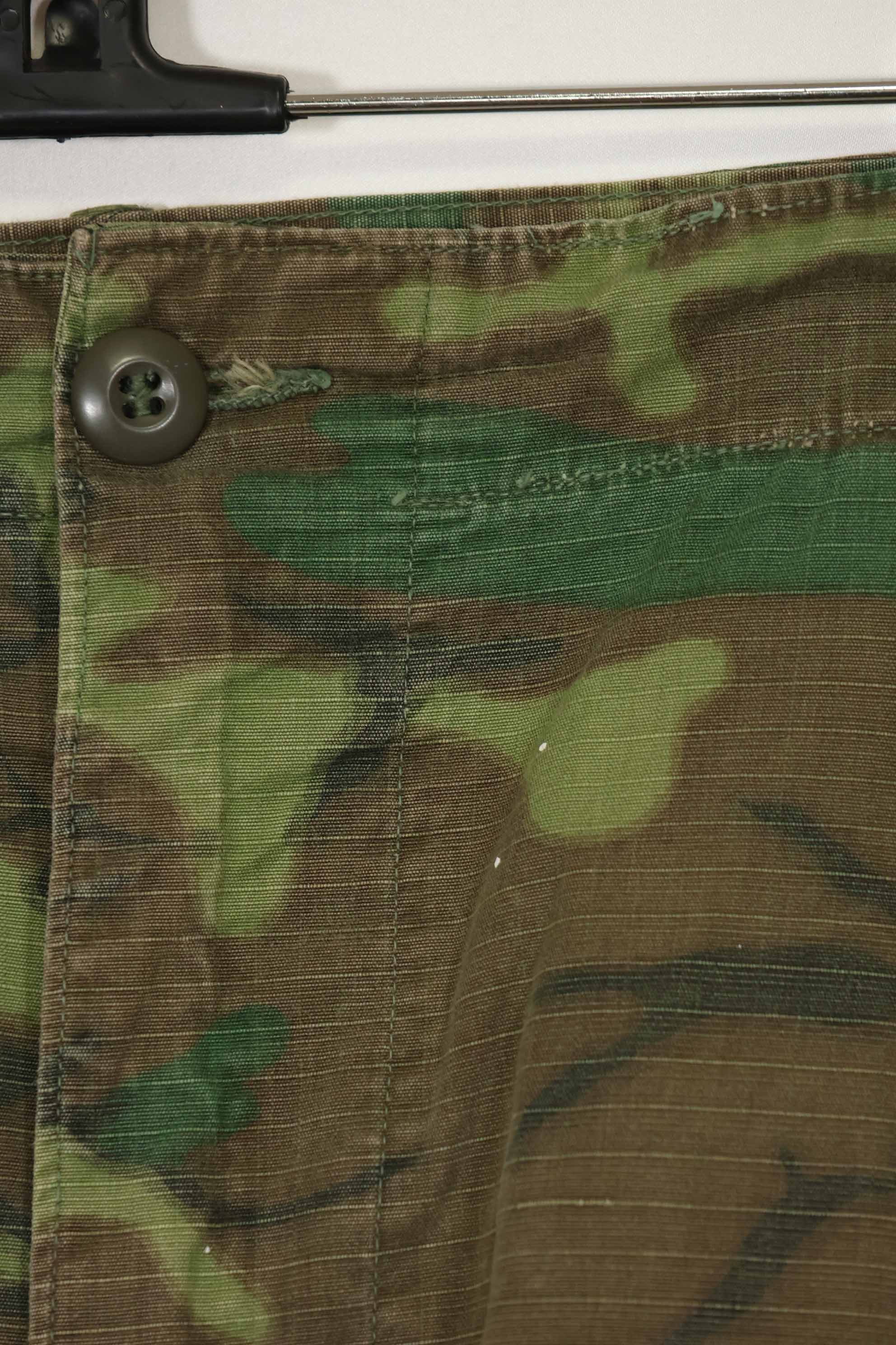 1968 Contract Ripstop Fabric US Army ERDL Camouflage Fatigue Pants Shorts L-R