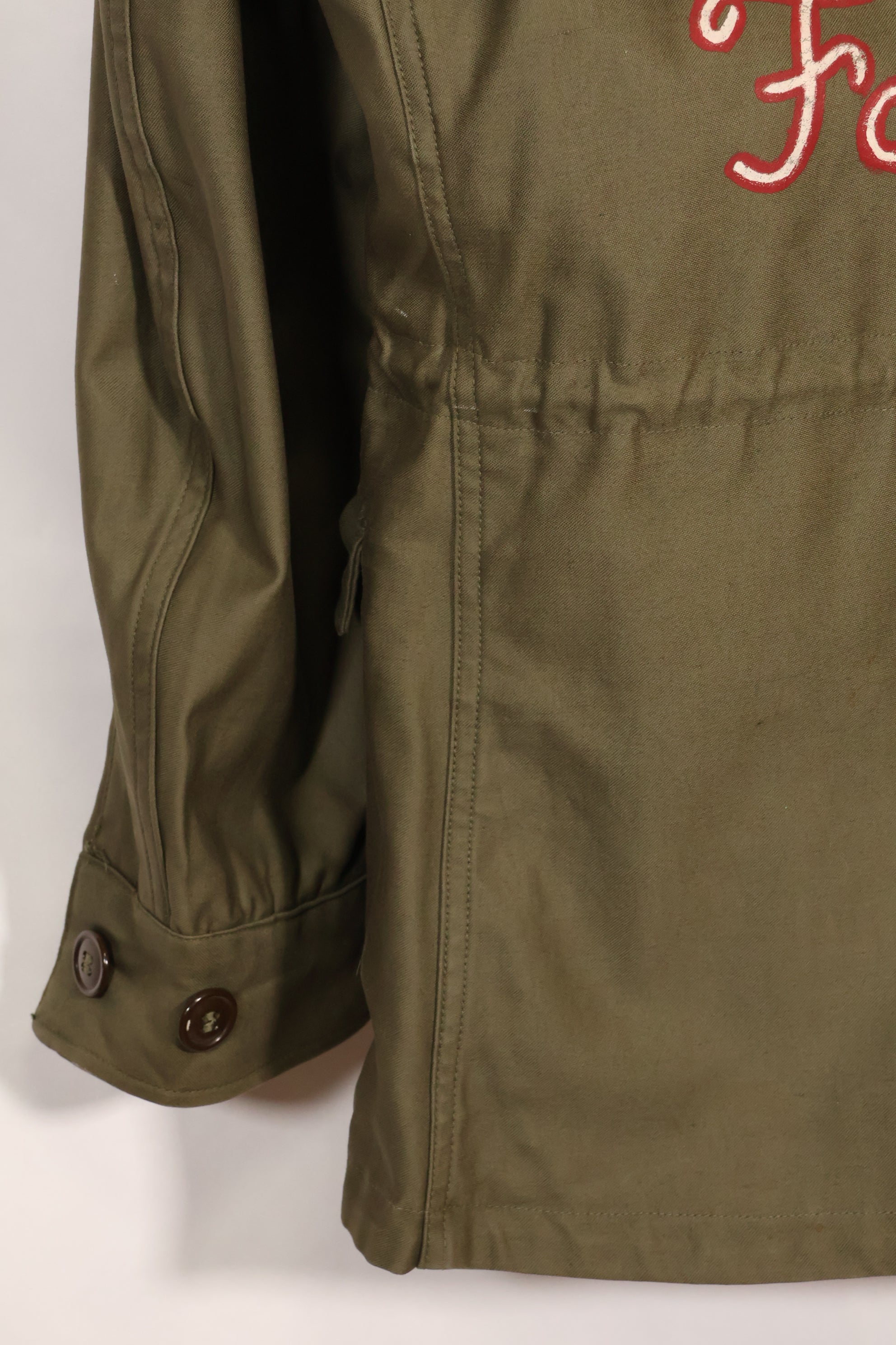 1940s US Army M43 Field Jacket 2nd Inf Custom Painted Jacket, almost unused.