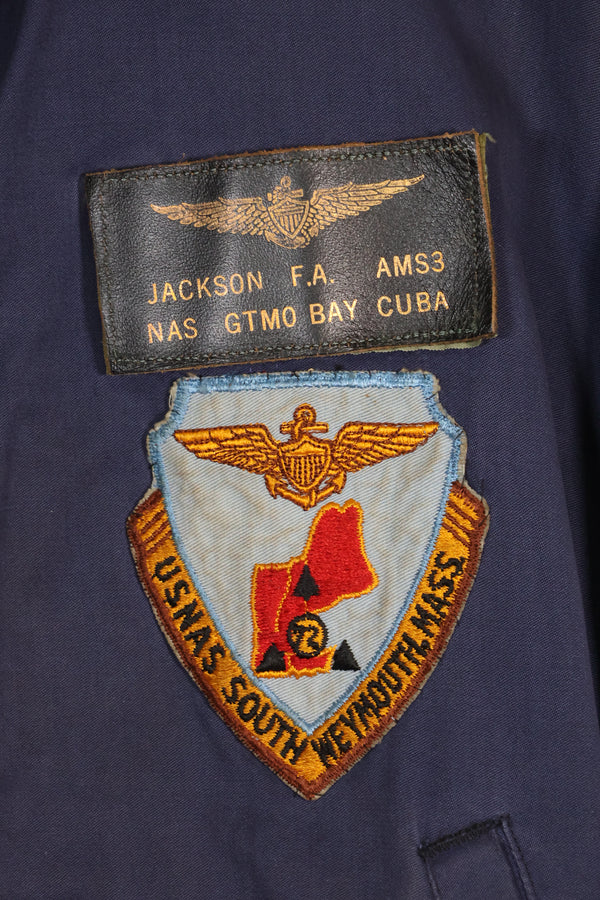 1968 Contract US Navy Anti-Submarine Patrol Mechanic Deck Jacket with locally made patches, used.