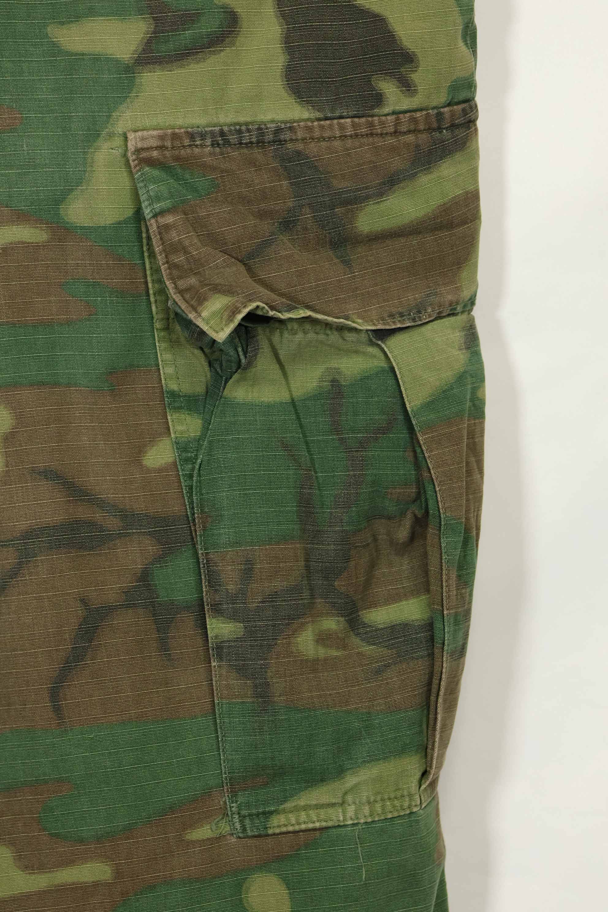 1968 Contract Ripstop Fabric US Army ERDL Camouflage Fatigue Pants Shorts L-R