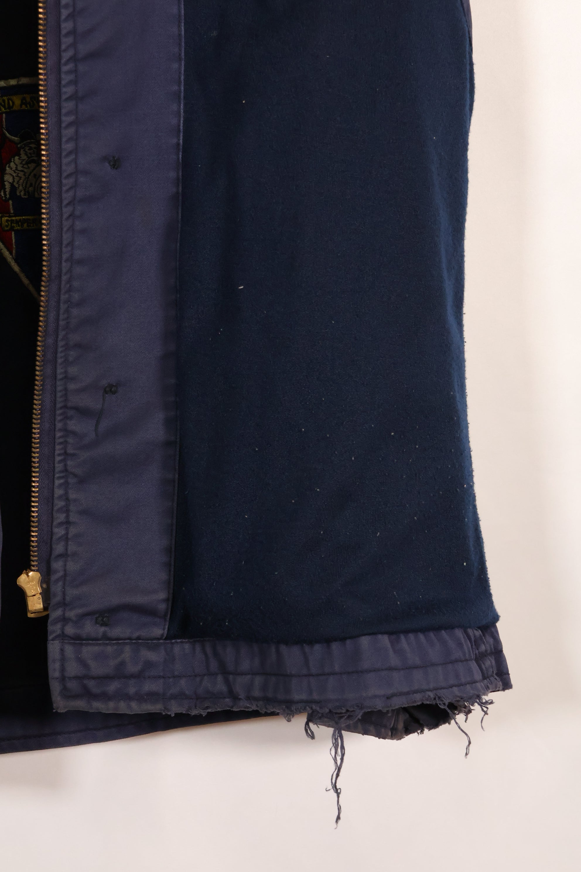 1968 Contract US Navy Anti-Submarine Patrol Mechanic Deck Jacket with locally made patches, used.