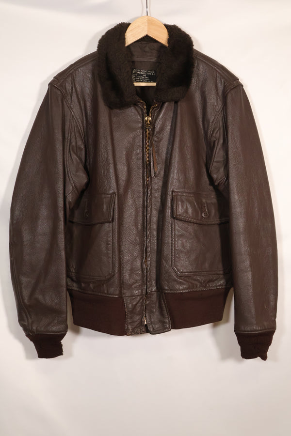 1969 Contract Size 44 US Navy G-1 Flight Jacket Large Size Used