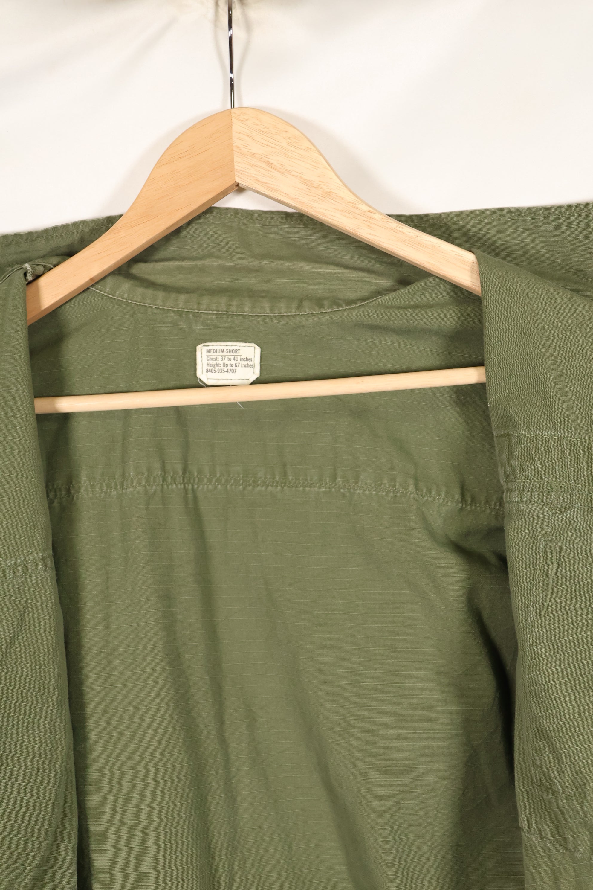 1968 Contract M-S 4th Model Jungle Fatigue Jacket with USAF Tape Short Sleeves Modified Used