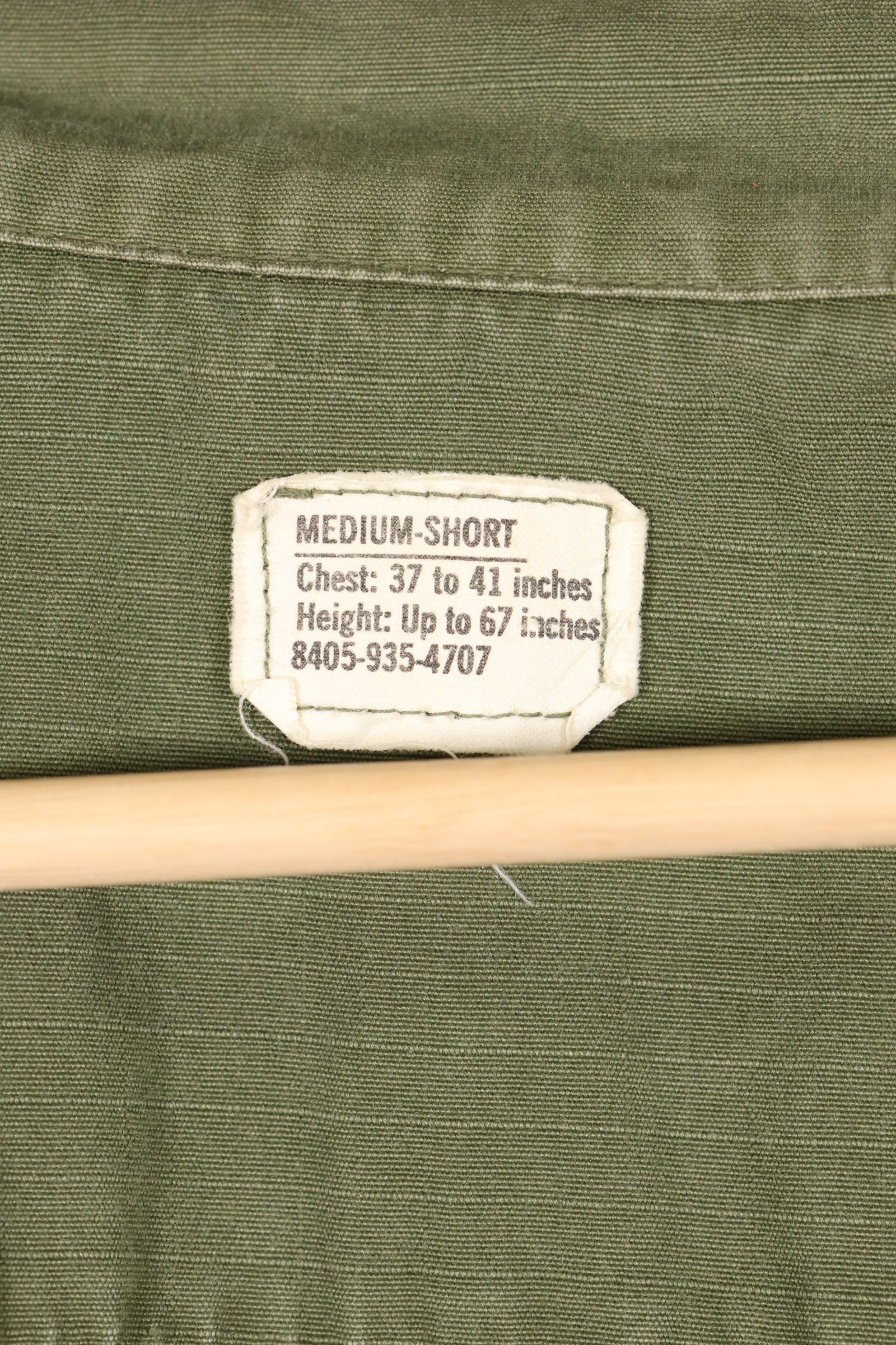 1968 Contract M-S 4th Model Jungle Fatigue Jacket with USAF Tape Short Sleeves Modified Used