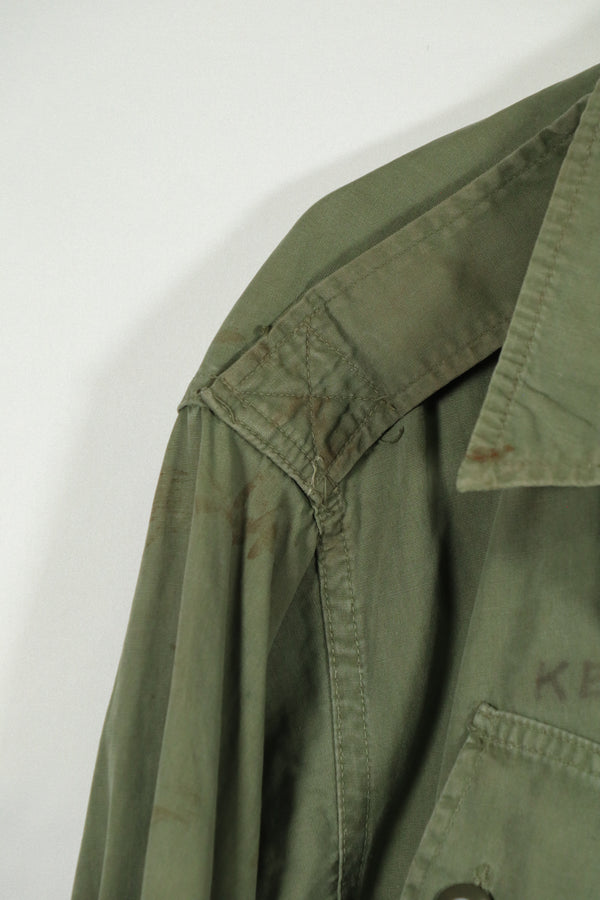 Real 1963 1st Model Jungle Fatigue Jacket MEDIUM-LONG, used with fading.