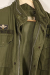 Real owned by former SF member, first model M65 field jacket, estimated 1965-1966, used.