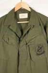 Circa 1966-67 M-R 3rd Model Jungle Fatigue Jacket with patches, good condition.