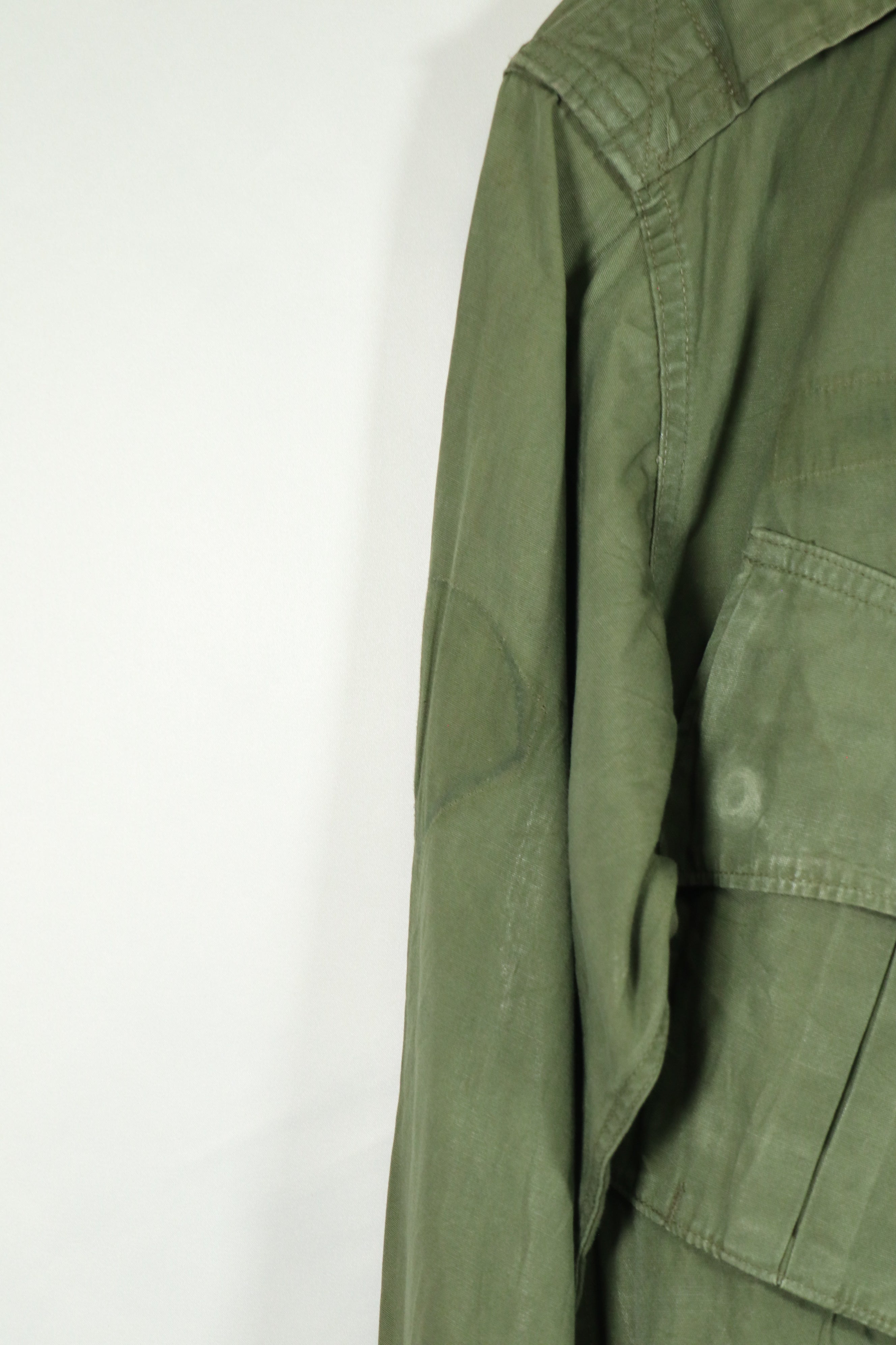 Real 2nd Model Jungle Fatigue Jacket SHORT-X-SMLL, used with fading.