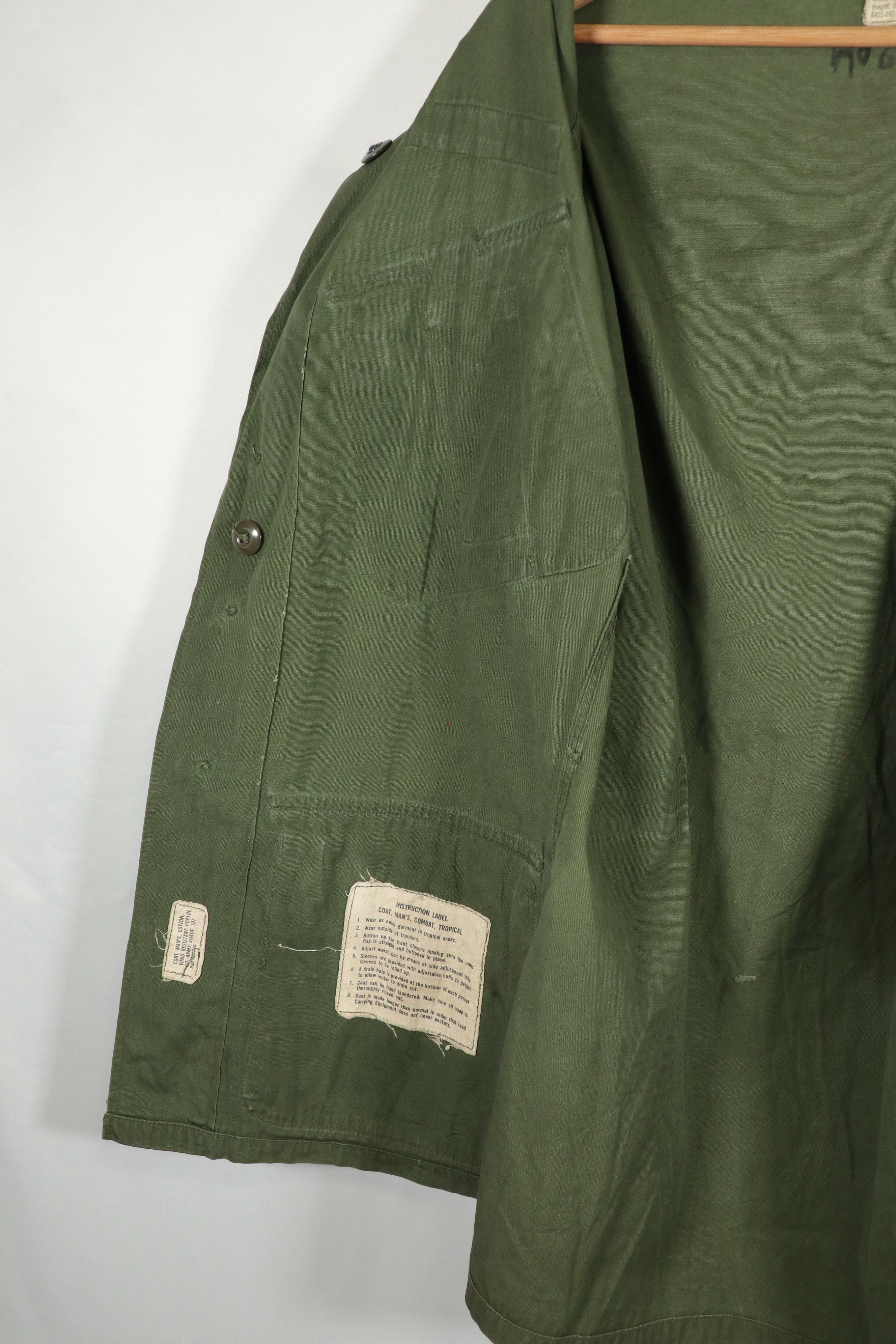 Real 2nd Model Jungle Fatigue Jacket SHORT-X-SMLL, used with fading.