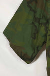 1960s-70s light fabric hunting shirt invisible leaf camouflage short sleeves custom used