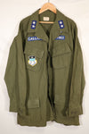 Actual 1968 4th Model Jungle Fatigue Jacket with Major General Rank insignia Walter T. Galligan