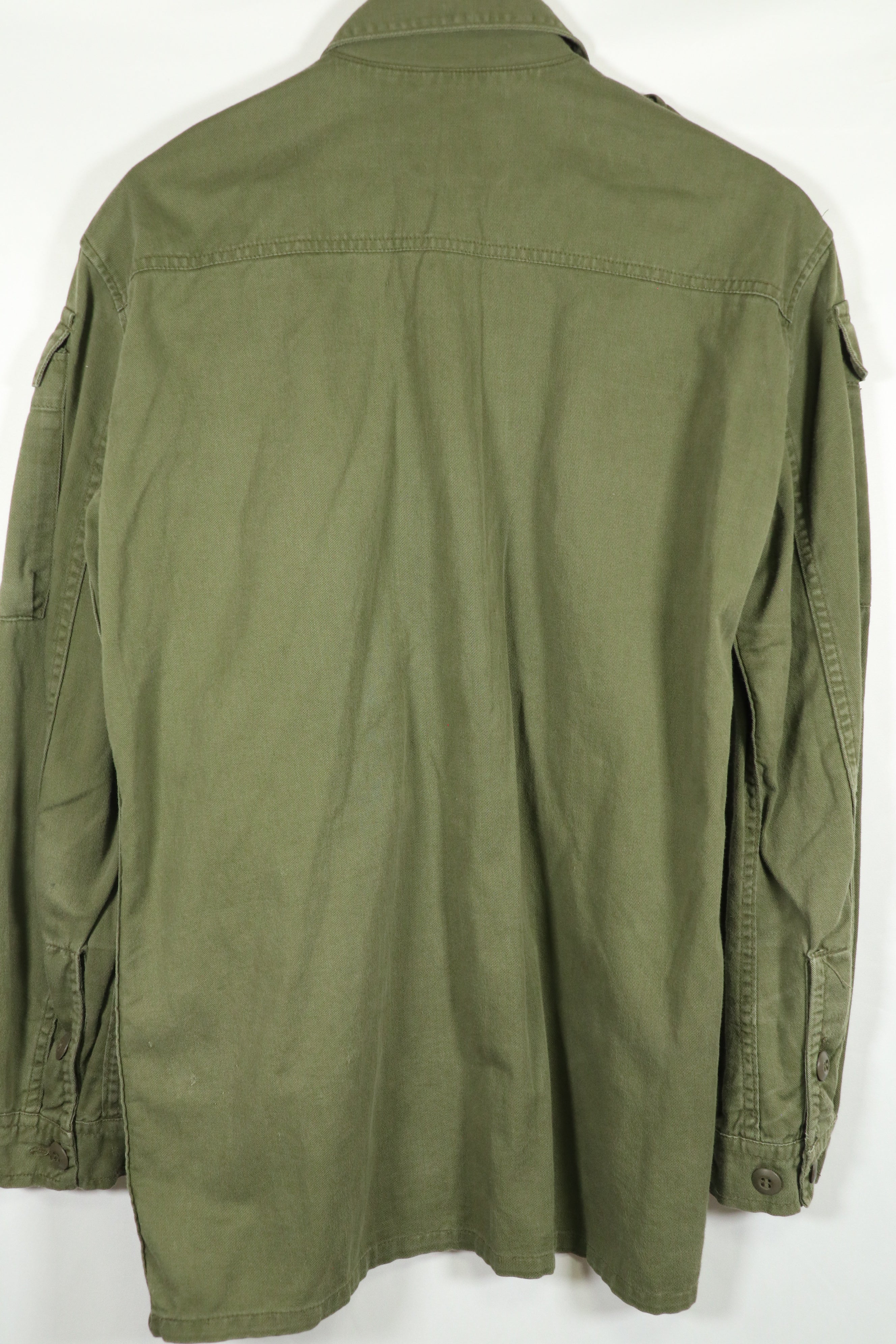 Real 1970 Australian Army fatigues shirt with rank insignia, used.