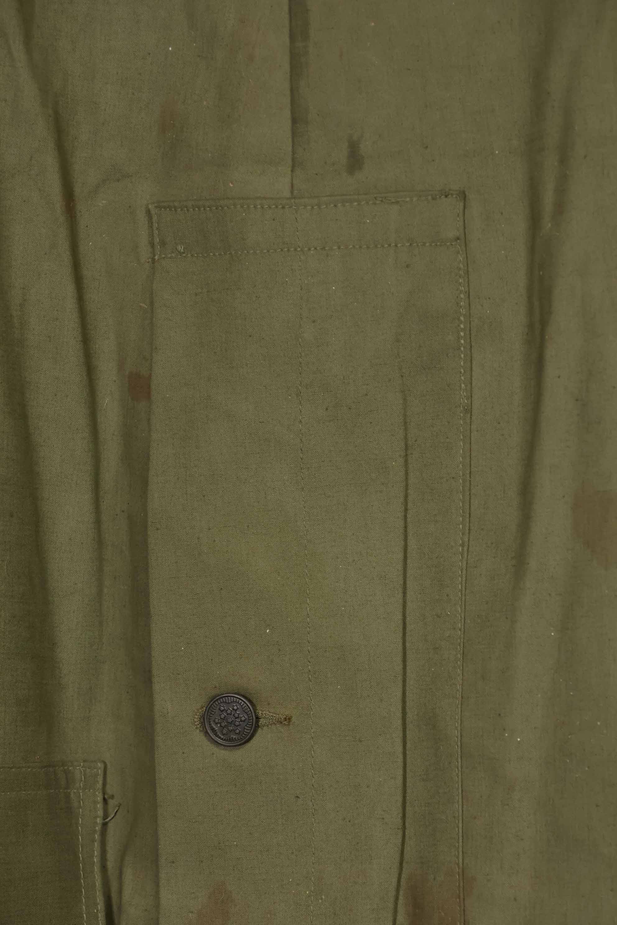 1940s-early 50s U.S. Navy, Army button deck pants, rain pants, used, A