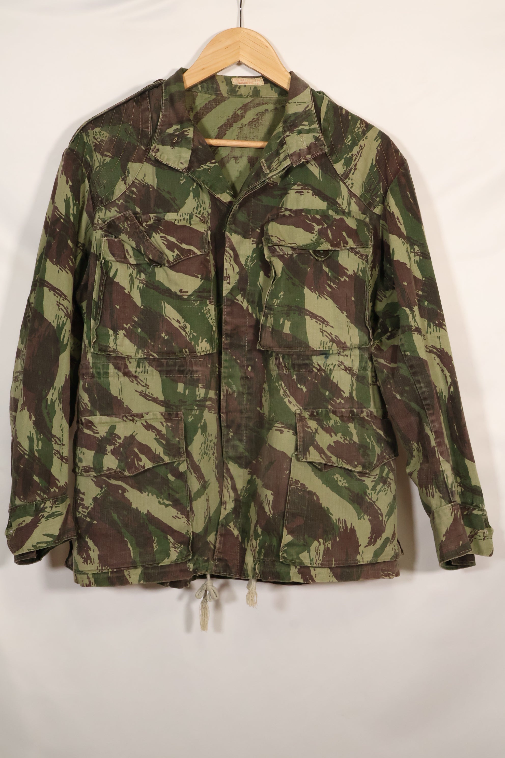 1960s-70s Portuguese Army Lizard Camouflage Combat Jacket, used.