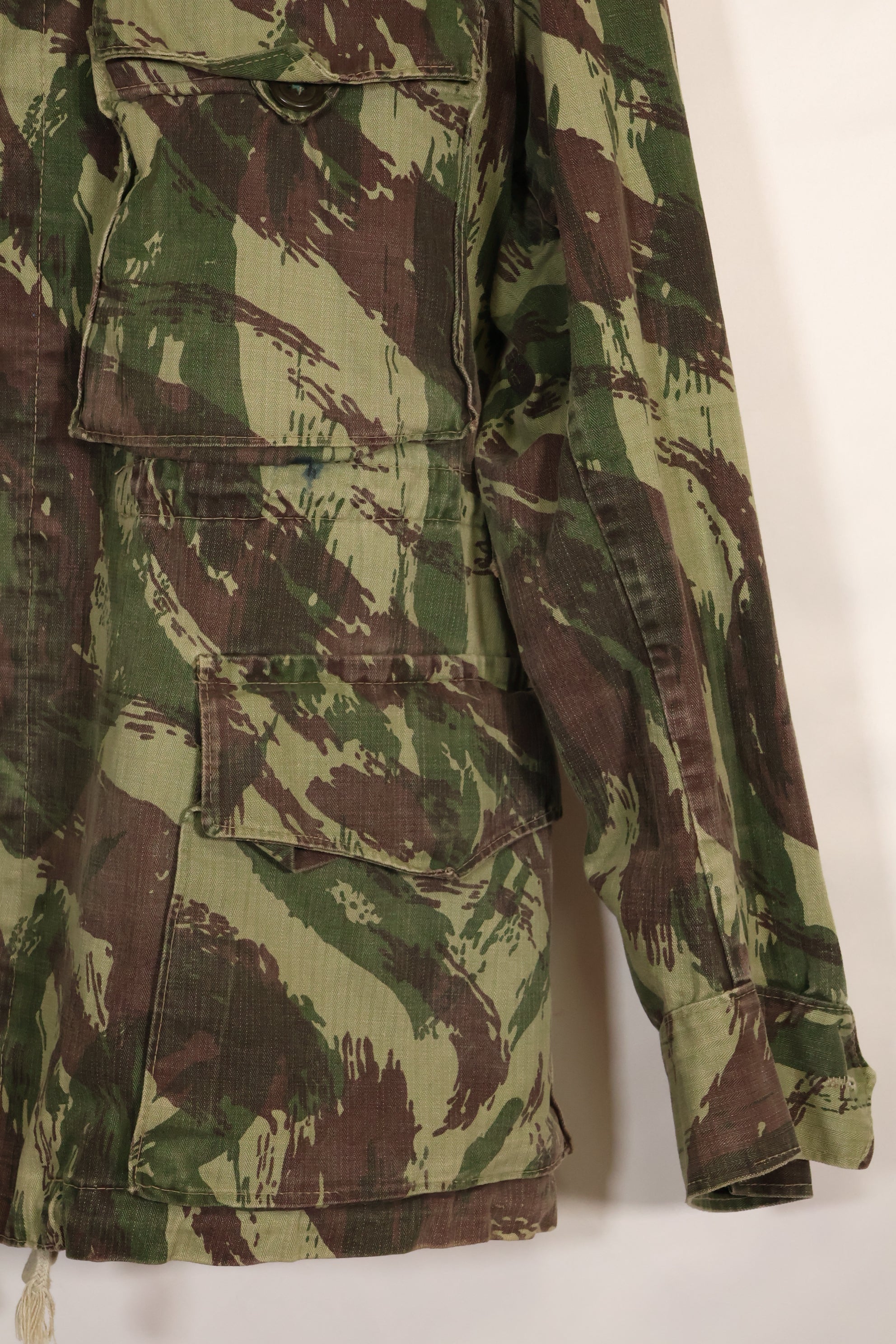 1960s-70s Portuguese Army Lizard Camouflage Combat Jacket, used.