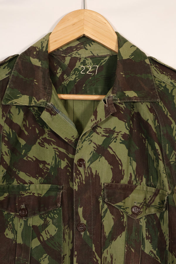 1960s-70s Portuguese Army Lizard Camouflage Combat Shirt, used.