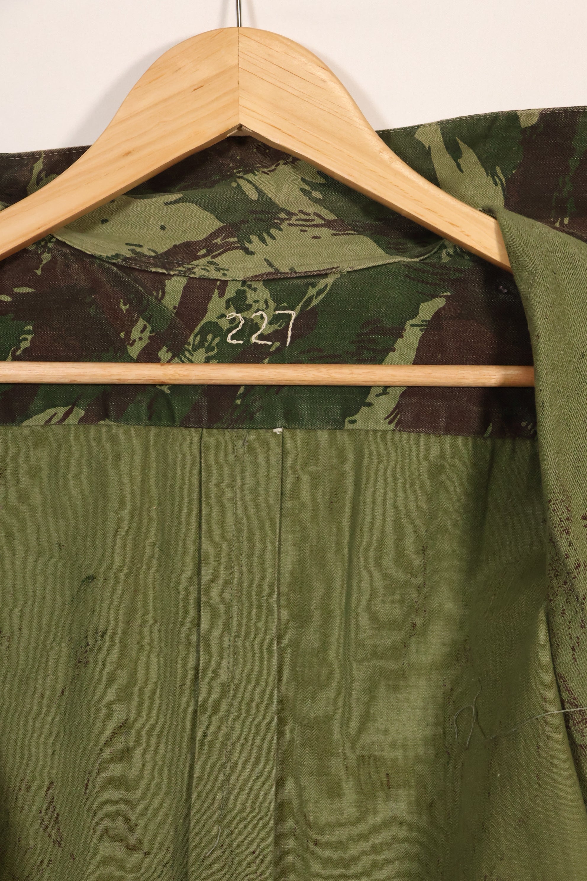 1960s-70s Portuguese Army Lizard Camouflage Combat Shirt, used.