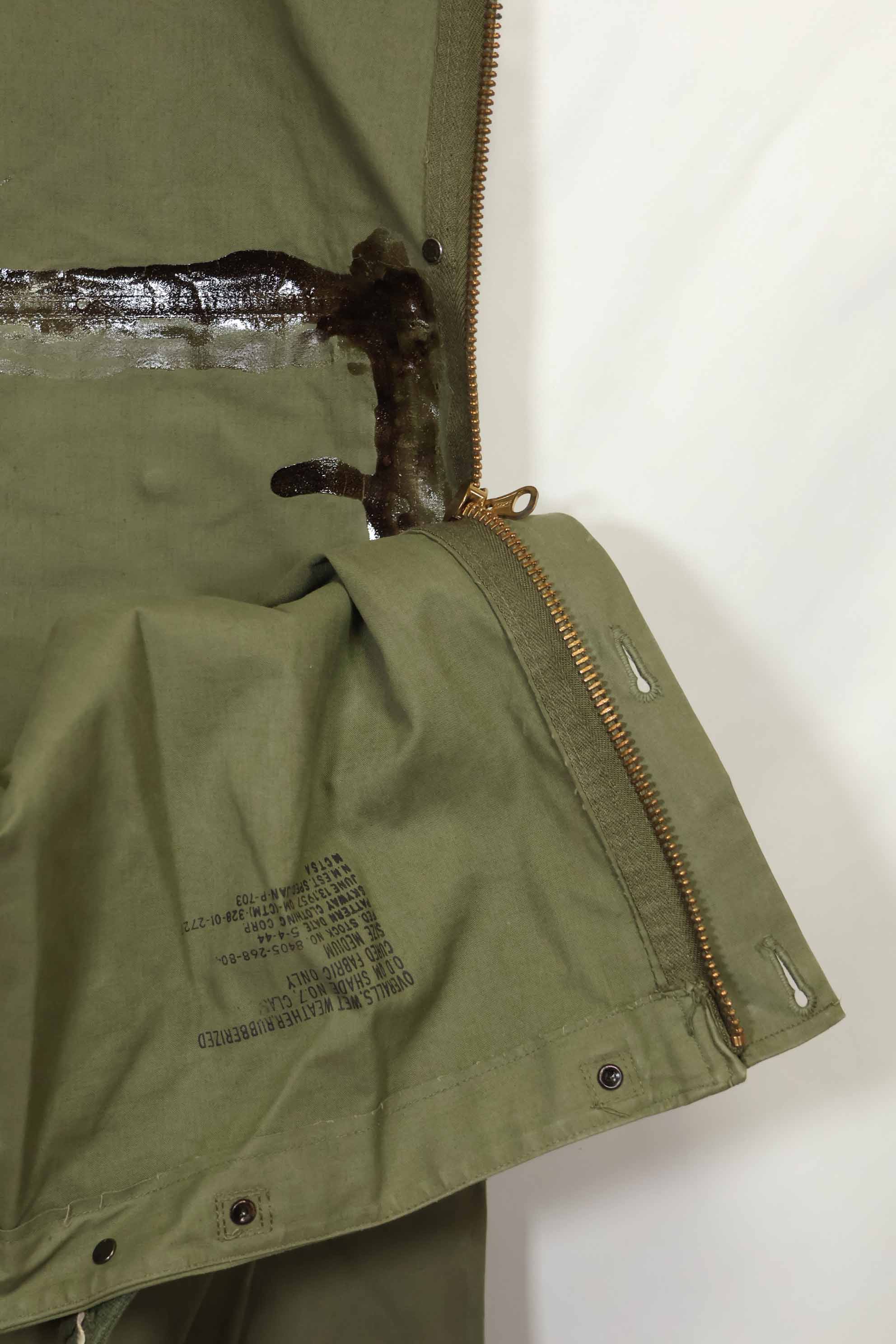 1940s-early 50s U.S. Navy, Army button deck pants, rain pants, used, B