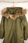 Early 1950s M51 Field Parka with fishtail wool pile liner, used.