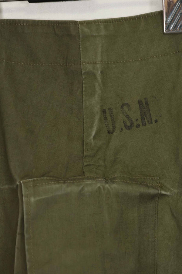 1940s-early 50s U.S. Navy deck pants, rain pants, used, C