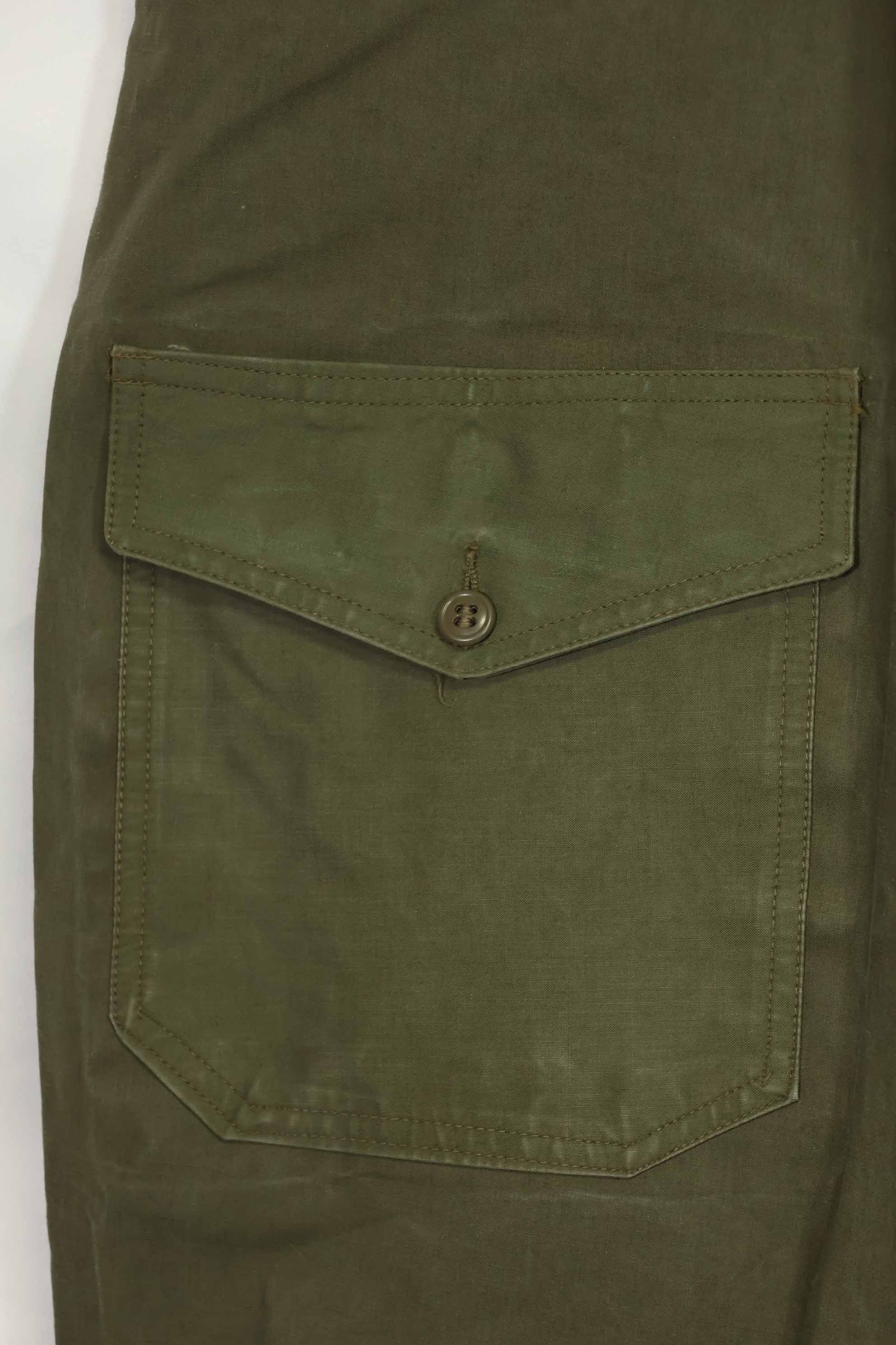 1940s-early 50s U.S. Navy deck pants, rain pants, used, C