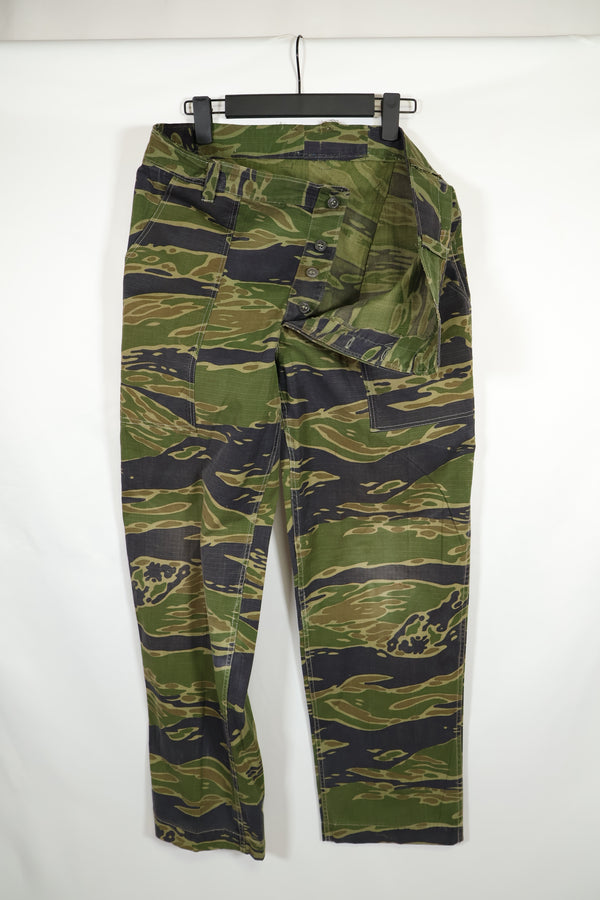 1970's Real Fabric Late Water Tiger Stripe Pants Used Utility Pants