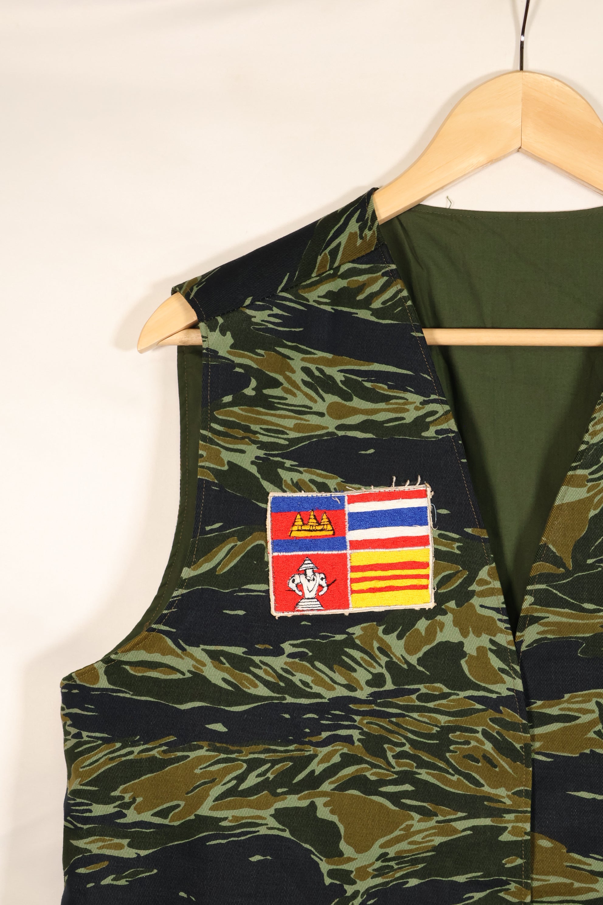 Circa 1970: Tiger Stripe Tour Vest, made by Thai Taylor, unused