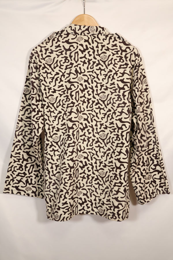 1980's Korean student camouflage clothing Hangul camouflage shirt, almost unused A