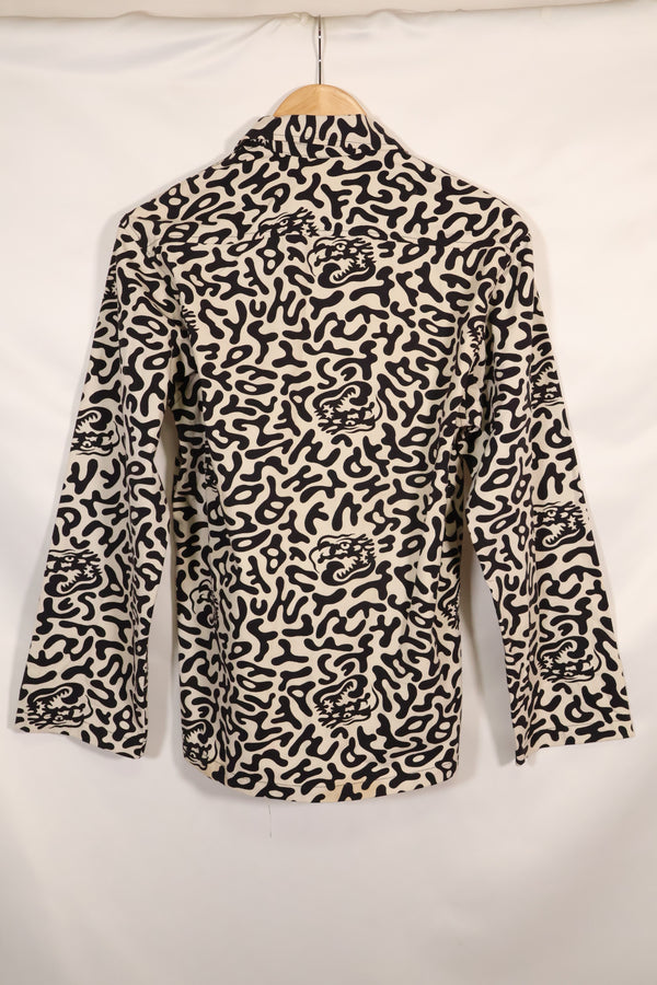 1980's Korean student camouflage clothing Hangul camouflage shirt, almost unused B