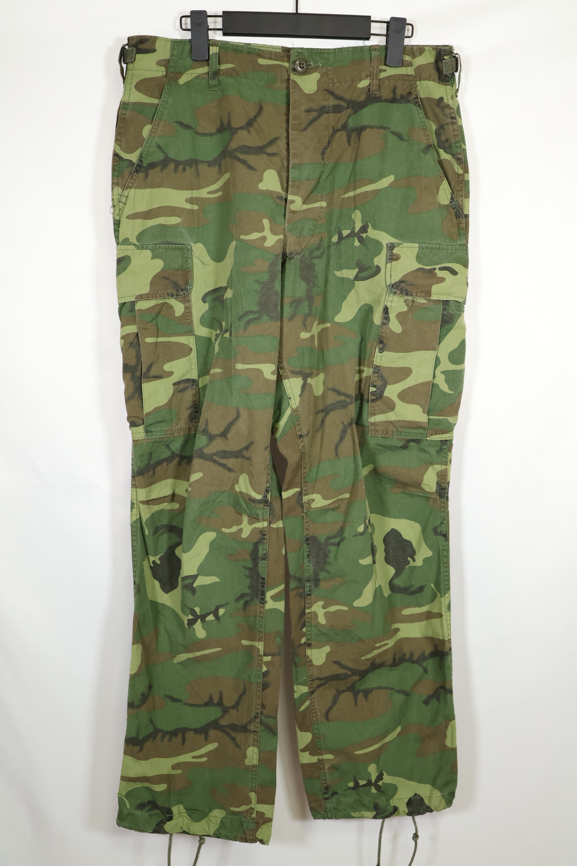 Real non ripstop US Army ERDL camouflage early pattern pants, used.