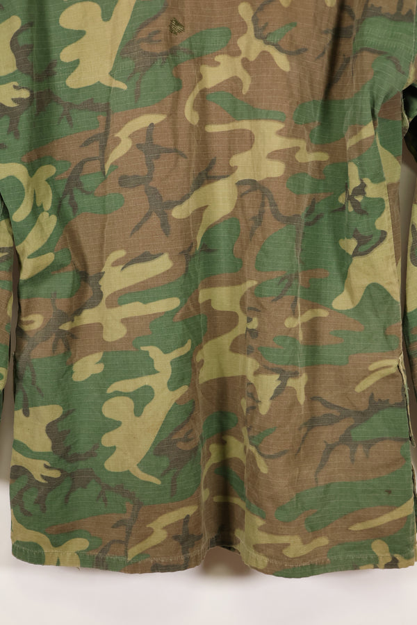 1968 Contract L-R Ripstop ERDL Camouflage Jungle Fatigue Jacket in good used condition