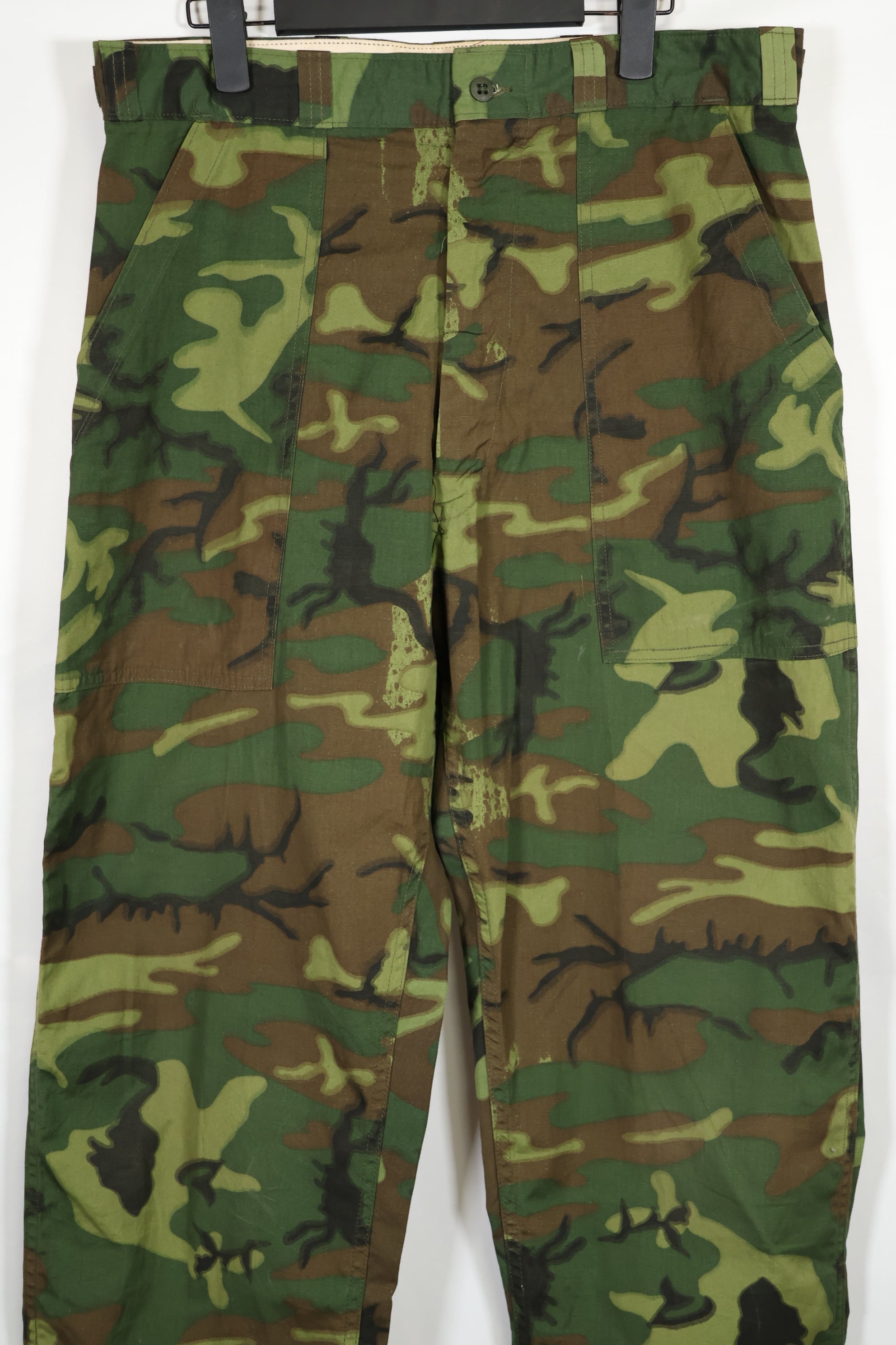 Civilian Product Real fabric non ripstop ERDL camouflage hunting pants, unused.