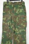 Real non ripstop fabric ERDL camouflage pants, used, faded, SMALL-REGULAR