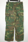 Real non ripstop fabric ERDL camouflage pants, used, faded, SMALL-REGULAR