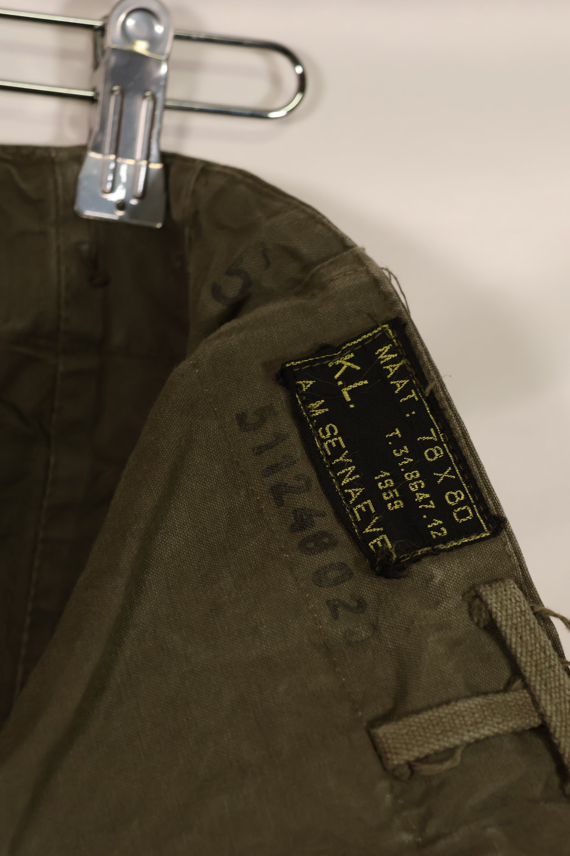 Real 1959 Dutch Army double face field pants in good condition.